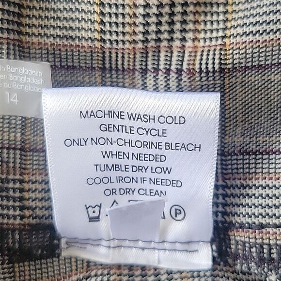 Tommy Hilfiger 14 womens fall crop stretchy plaid pull on pants - Picture 9 of 11